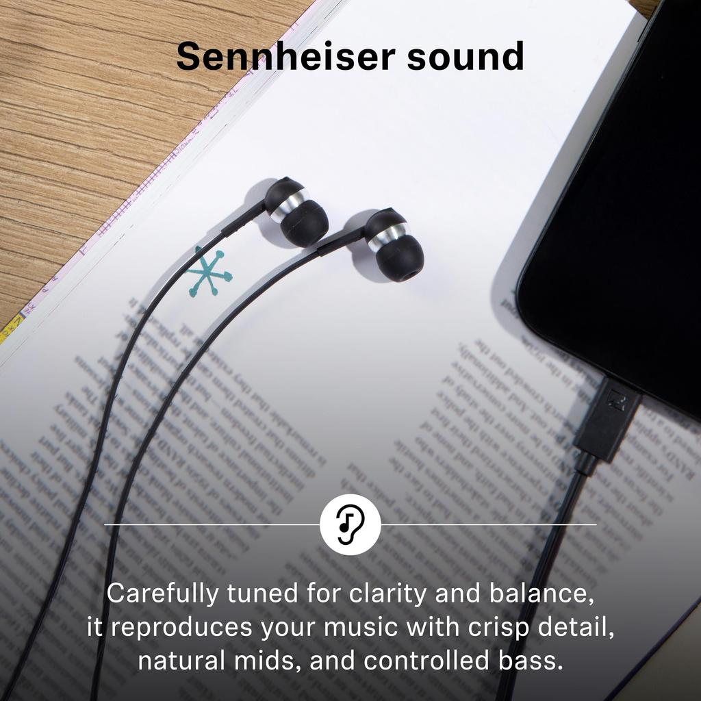 Sennheiser CX 80U Wired with Remote Lightweight Design Earphones, Dynamic, In-Ear, In-Line & Microphone, USB-C,