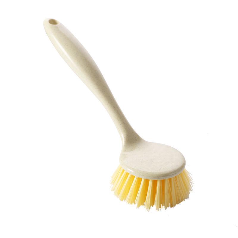 

1PC plastic handle pot brush household long handle cleaning brush pot washing dish washing pot wooden handle kitchen oil cleaning brush 22.5*6*3