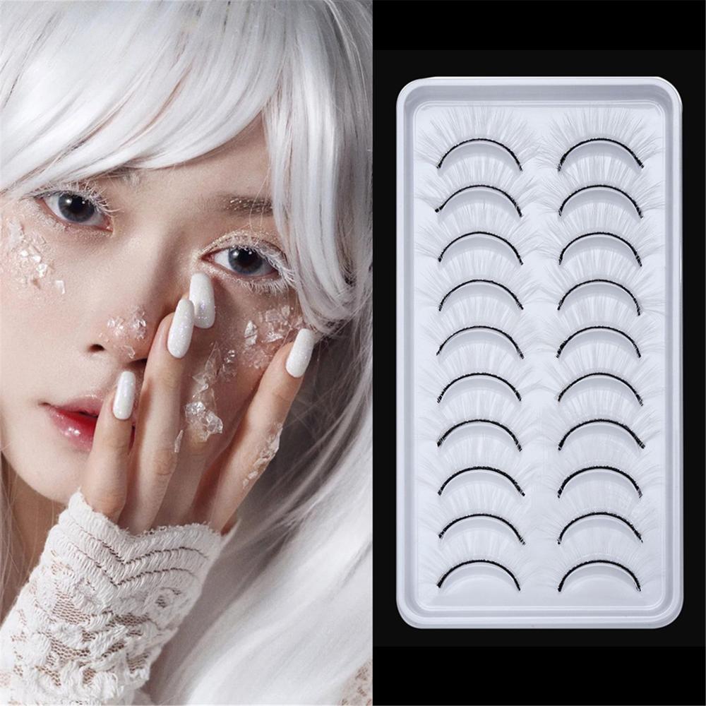 Cosplay Wispy Natural for Halloween Cosplay False Eyelashes White Lashes False Lashes Fluffy