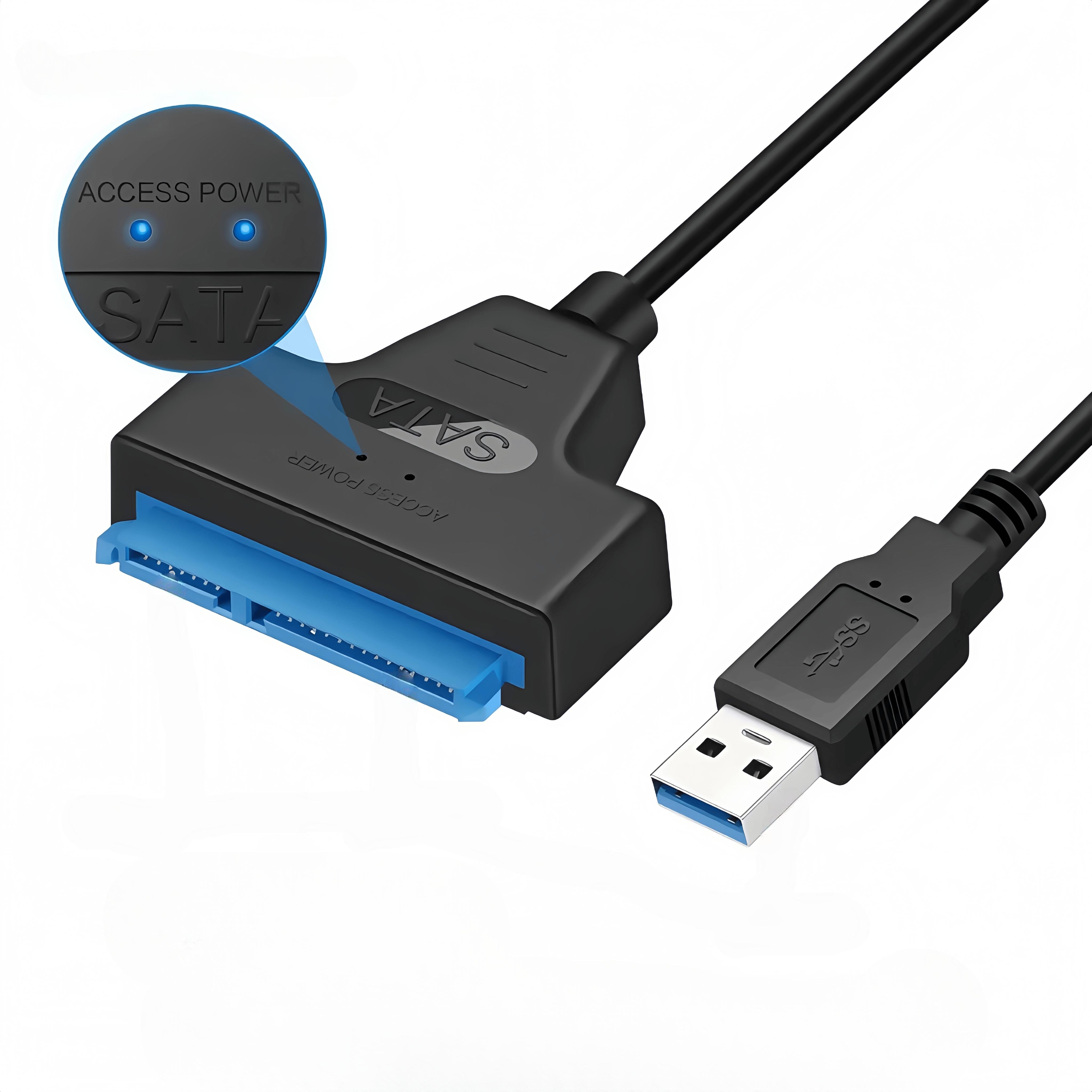 

Высокоскоростной USB 3.0 на SATA III 22-контактный адаптер-кабель 6 Гбит/с для передачи данных на 2,5-дюймовые жесткие диски HDD и SSD 3m