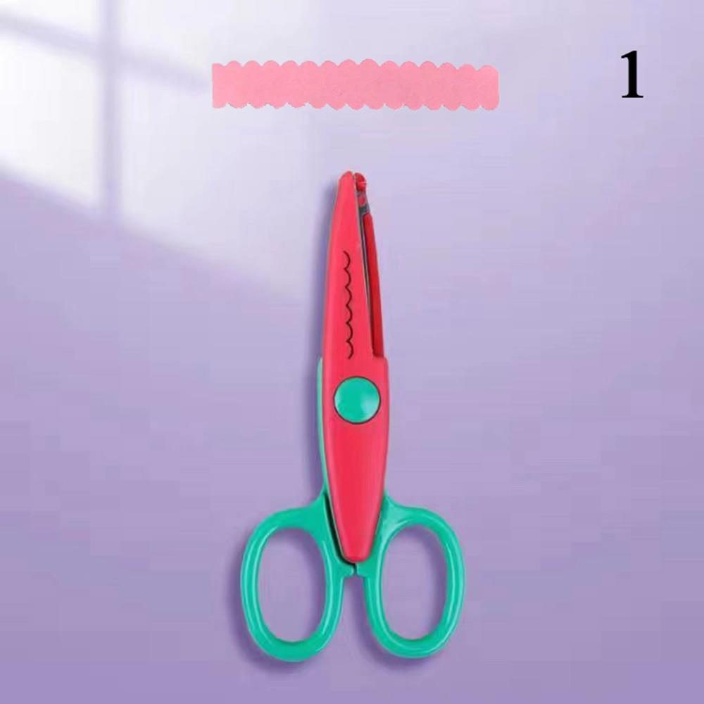 

Безопасные ножницы для бумаги контрастных цветов для детей, креативные фигурные ножницы для бумаги, скрапбукинг, сделай сам, крафтовые ножницы, художественный инструмент
