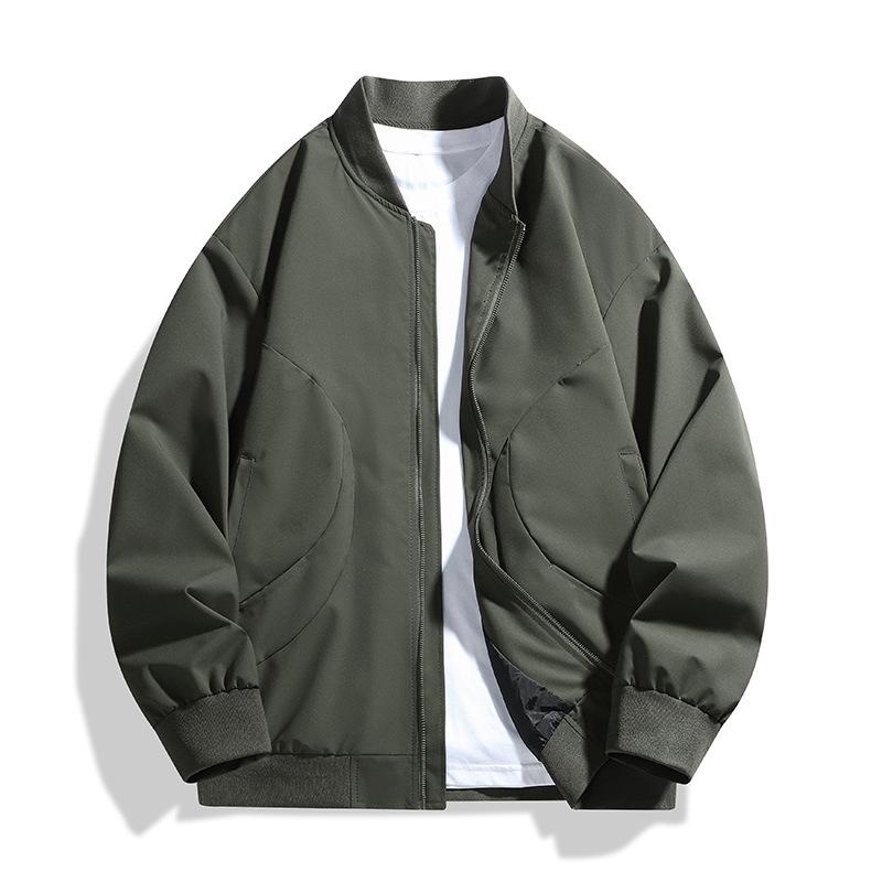 Spring and Autumn New Jacket Men's Simple Loose and Versatile Baseball Collar Fashion Flight Suit Jacket Men's Shock Clothes Men