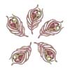 0pcs Feather-shaped Leaf Resin Accessories Flat Bottom Resin Drill Clothes Bag DIY Accessories