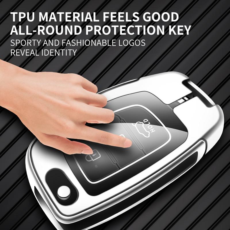 New Zinc Alloy Car Key Case Cover For Hyundai Ix25 Ix35 I10 I30 Solaris Tucson Sonata Santa Fe Sport Mistra Elantra Creta Verna