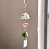 Cute Fruit Keychain Creative Summer Watermelon Pendant Key Chain Beaded Mobile Phone Anti-Lost Lanyard Bag Decorative Keyring