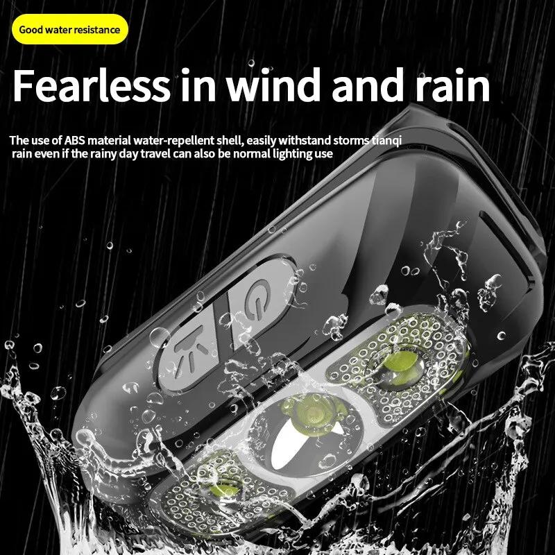 XPG Sensor Headlamp USB Rechargeable Induction Headlight Outdoor Waterproof Portable Night LED Camping Headlamp Built in Battery