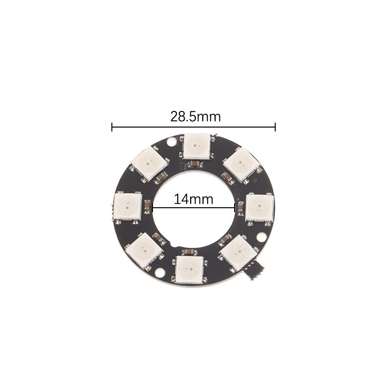 

Ws2812B Кольцо пикселей с индивидуальной адресацией 1/3/7/8/12/16/24 светодиода Ws2812 Встроенная ИС 5050 RGB Светодиодный кольцевой модуль Светодиодная подсветка DC5V