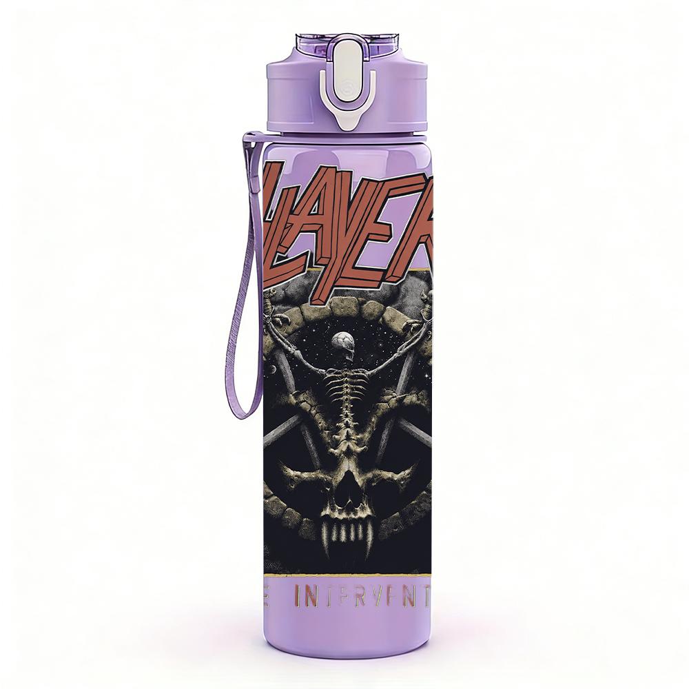 1PC Dark Horror Skull Gothic Retro Print 750ml Portable Sports Water Bottle Leakproof Gym Outdoor Travel Drink Cup