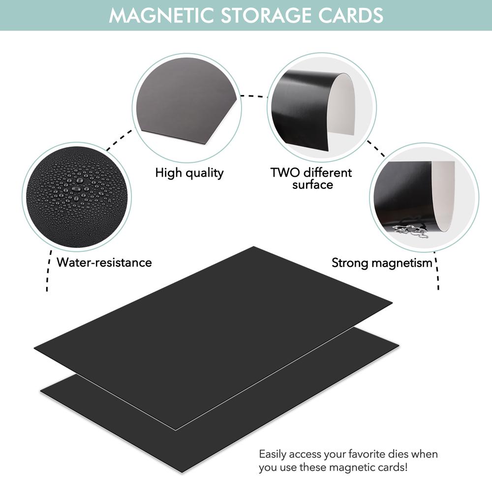 10pcs 12.6x17.4cm 0.9mm Rubber Magnetic Sheets, Die and Stamp Storage Magnetic Panels Magnetic Storage Cards for Card Making
