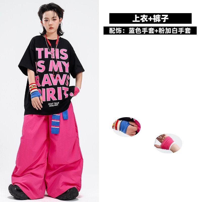Kids Hip Hop Dance Outfit Girls Boys Jazz Performance Costume Set Streetwear