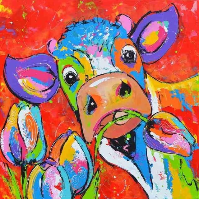 5d Diamond Painting Color Cow Chicken Ostrich Butterfly Picture Full Diamond Rhinestone Embroidery
