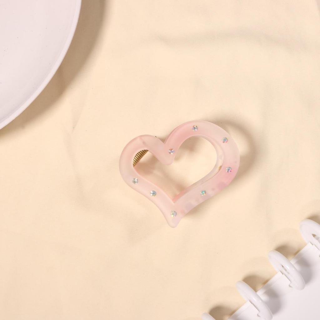 Koreanische kreative Herz-Haarklammer für süße Mädchen-Influencer-Hochsteckfrisur - Vielseitiges Haarnadel-Accessoire