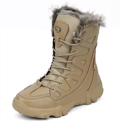 

Men s snow boots Cotton boots Winter high top cotton and pile warm thick soled lace-up plus-size outdoor boots M1095 39 верблюд