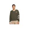 Nike Sportswear Trend Striped Print V-Neck Pullover Sweater Men Tops Utility-Khaki DX0009-325