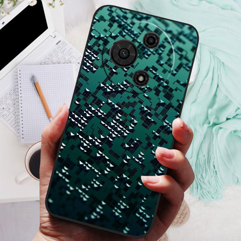 For TCL 605 Case Flower Geometric Painted Bumper Coque Soft Silicone Cover Fundas For TCL 60 SE 4G Cases 60SE TCL605 Shells