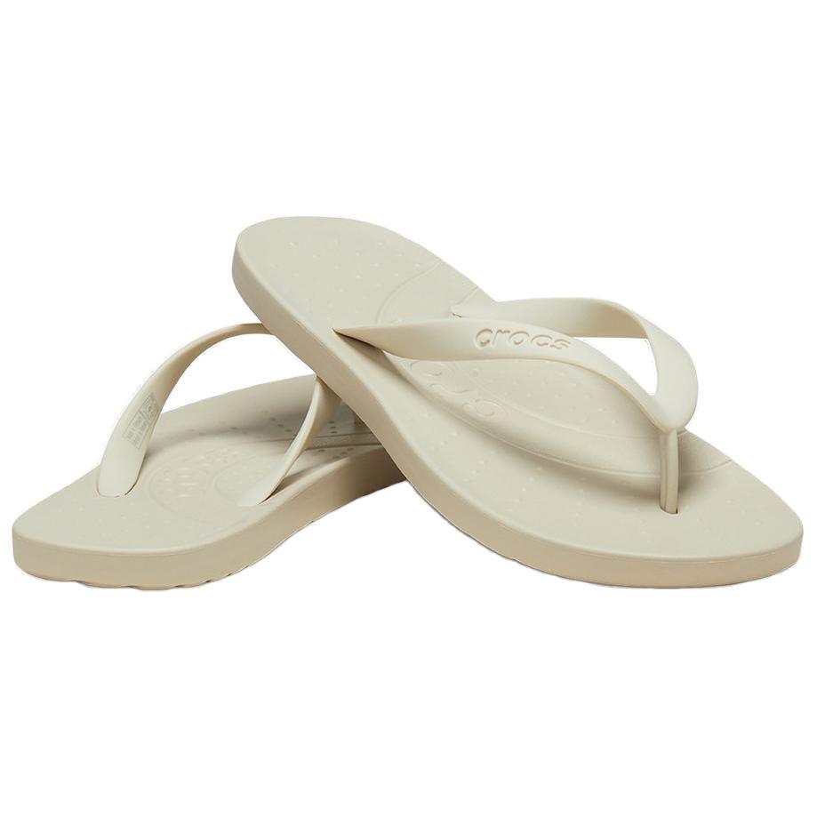 Crocs Fashion Versatile Rubber Sole Non-Slip Flip Flops Unisex Footwear Bone-White 210089-2Y2