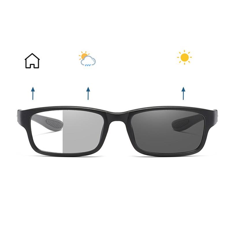 Photochromic Glasses Two Tone Frame Sports Style UV Protection Lightweight Unbreakable for Outdoor