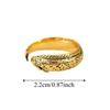 Simple Vintage Adjustable Ring Zinc Zinc Alloy Retro Open Ring Niche Fish Shaped Ring  Unisex