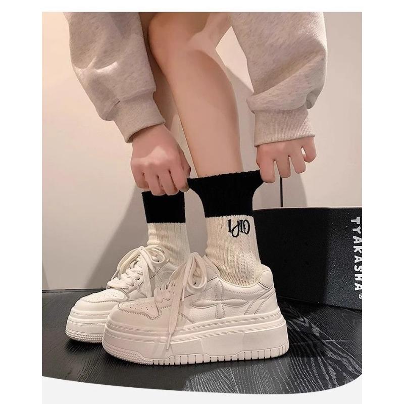 Board shoes women's spring new women's shoes small thick soles increase height casual sports shoes thin white shoes women's