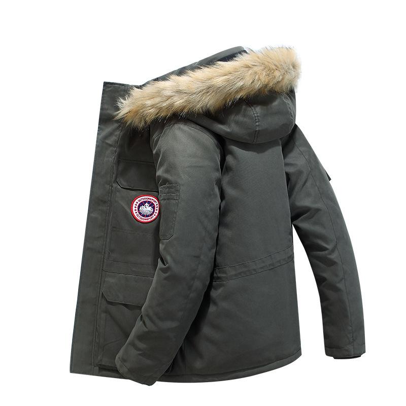 Зимнее мужское пальто большого размера с хлопковой подкладкой — фото 6