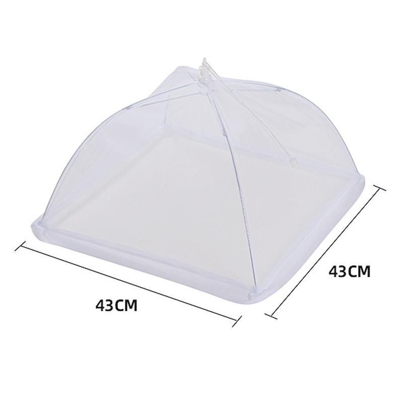 1pc White Square Folding Food Cover Outdoor and Indoor Dust-proof Anti-termite Fly-proof And Insect-proof Food Cover Tools