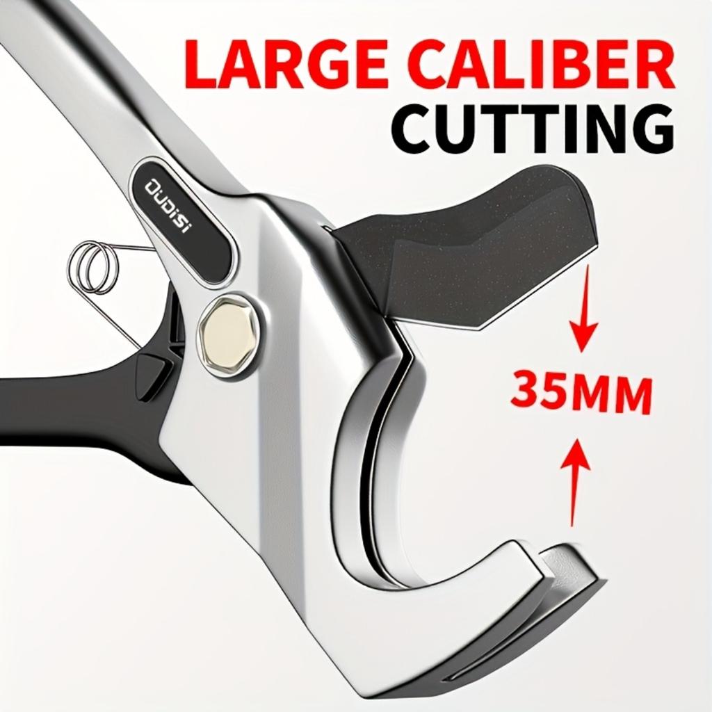 0-35mm/42mm/51mm/75mm Heavy Duty Pipe Cutter with SK5 Steel Blade, Quick Cutting Tool for PPR PVC Aluminum Plastic Water Tube and Metal Pipe Cutting