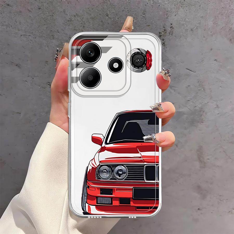 Cool Car Case for Xiaomi Redmi Note 14 Pro Plus 11S 12S 10S Note 13 13C A4 14C 11 12 9 10 Soft Phone Cover