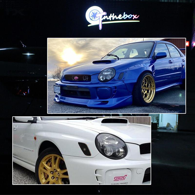 Coperture Alloggiamento Luci Indicatori Laterali Paraurti Anteriore Auto Lente Affumicata Per 2002 2003 Subaru Impreza RS/TS/WRX Senza Lampadina/Portalampada