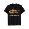 European Sizes Vintage US Army M1A1 Abrams Tank Graphic Print T-Shirt for Men- Ultra-Soft Tee, Breathable & Moisture-Wicking
