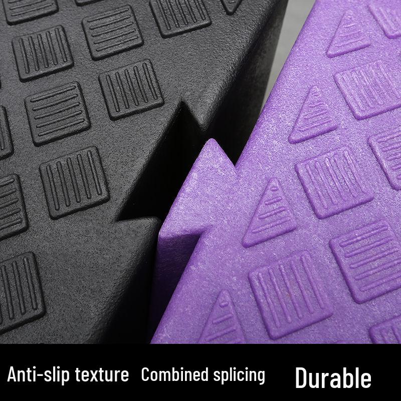 Plastic Ramp Pad: Car Uphill Climbing Slope Curb Threshold Speed Bump Step.