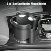 Portabicchieri per Auto 2 in 1 con Supporto Porta Cellulare Adattatore Espansore Portabicchieri Organizzatore Multifunzione per Bottiglie e Bicchieri