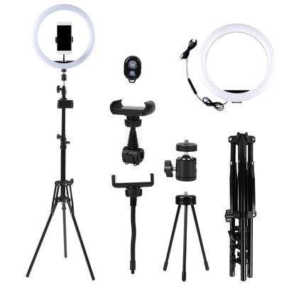 Kit Lumière Annulaire LED 12 Pouces pour Téléphone avec Support de Lumière 160cm Support de Bureau Clip pour Téléphone