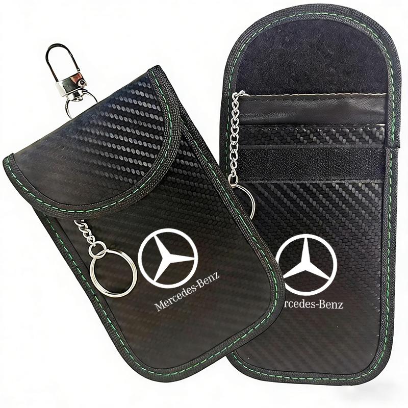 D4Car Key Case Signal Blocker Bag RFID Shielding Pocketor Bag For Mercedes Benz GLC CLE CLA GLB GLS W177 W205 W213 W222 Stickers