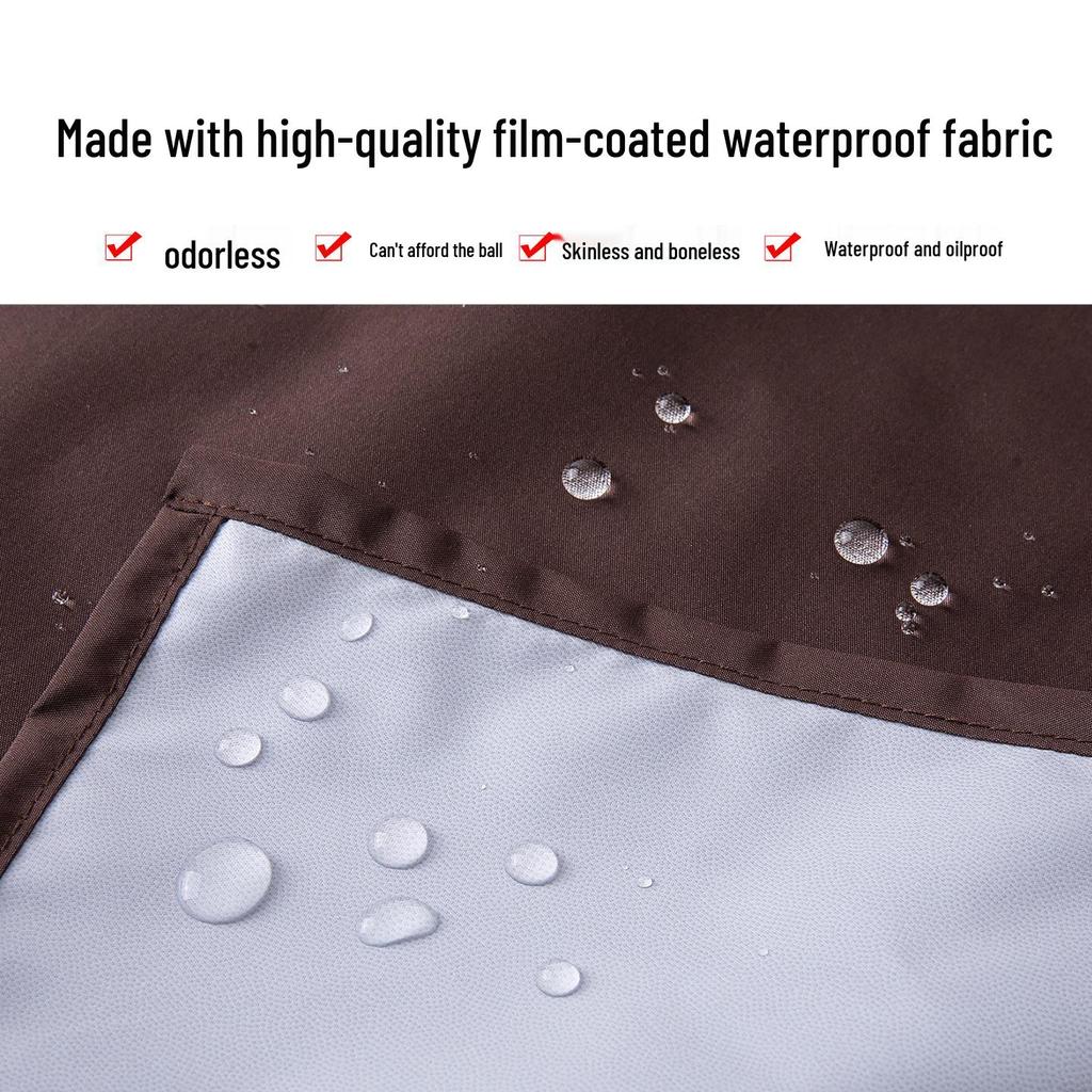 Unisex Extended Waterproof & Oil-Proof Kitchen Apron, Customizable with Logo, Ideal for Restaurant & Catering Work
