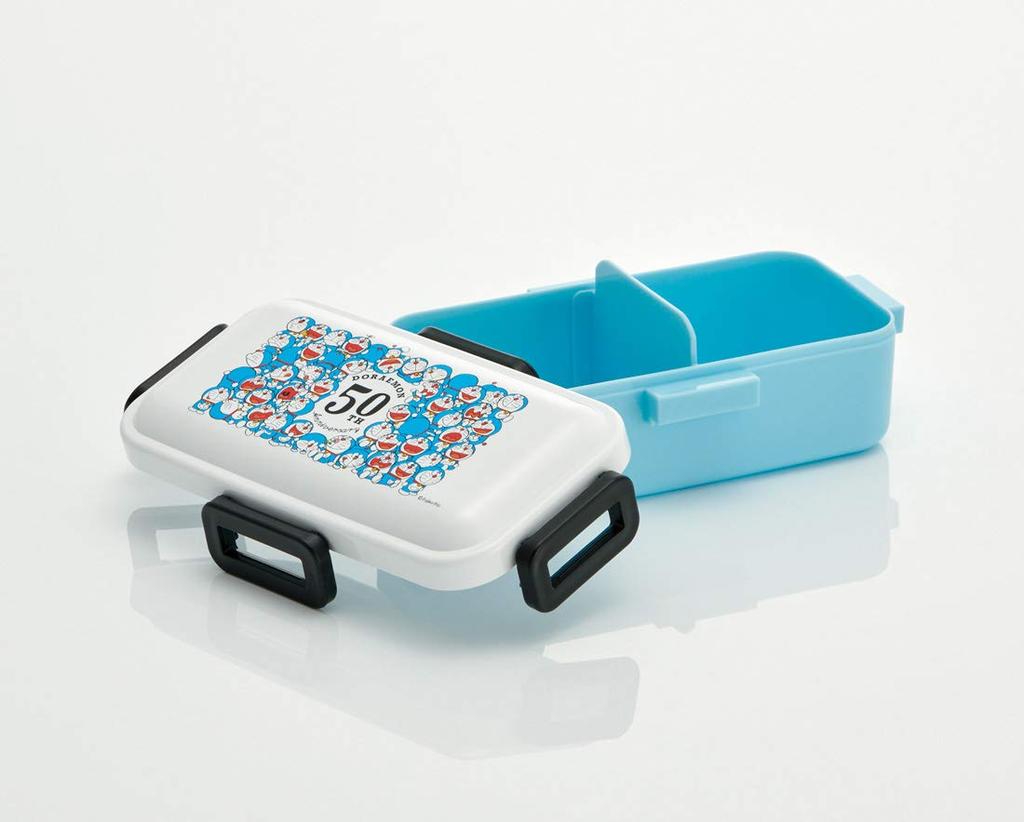 Skater Bento Softly Doraemon Made in PFLB6 Box, Served, Dome-Shaped Lid, 50th, Japan, 530ml,