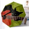 1pc Guitar Cat Automatic Open/Close Umbrella, Portable Folding Umbrella for Travel, Themed Events084