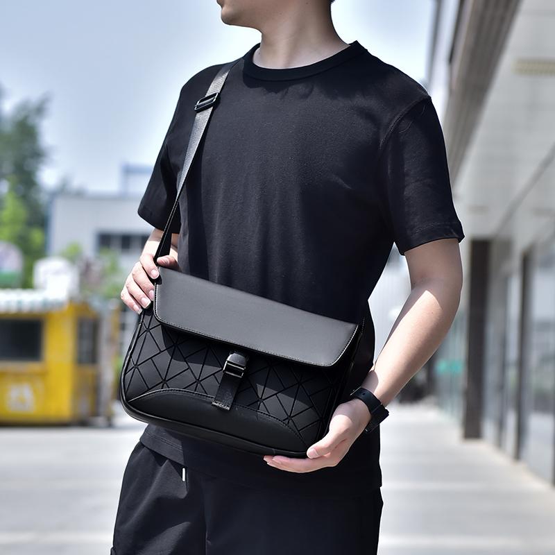 Men's Crossbody Bag Commuter Shoulder Bag Colorful Large Capacity Chest Bag
