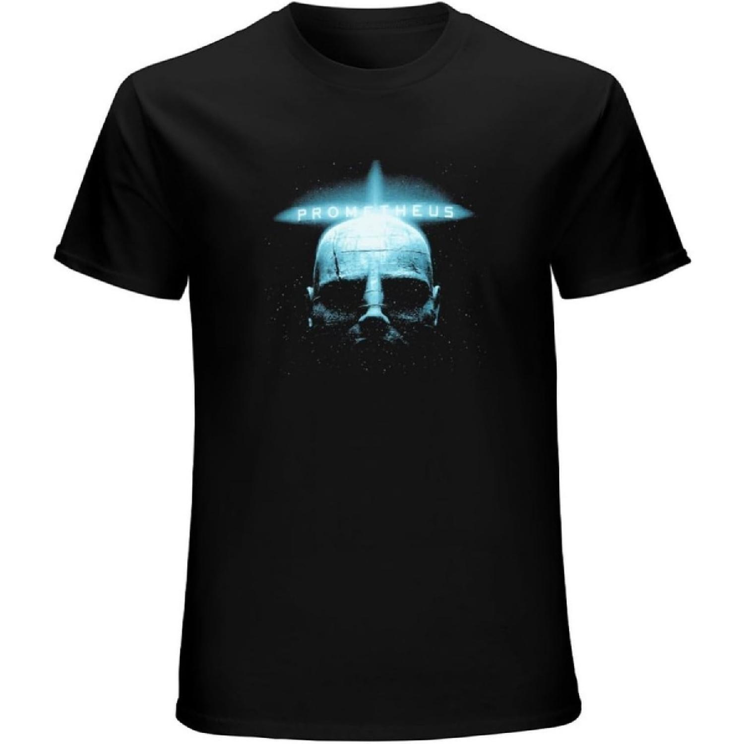 LAYUNSHUDI 2 x Prometheus Head Alien Franchise Men s T-Shirt Unisex Tee Shirts Black Clothing S
