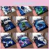 Astro Bot Cartoon Bedding Duvet Cover Pillow Case Set Single Bedroom Double