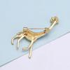 Blucome Vintage Personality Accessories Giraffe Brooch Cute Suit Coat Versatile Women Fashion Buttons