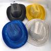 Sparkly Glowing Cowboy Hats Glinting Sequins Panama Hat for Party Halloween