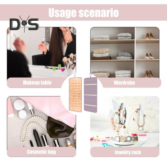 Hanging Jewelry Organizer Necklace Holder Large Capacity Anti-tangle Earrings Rings Hanger Jewelry Display Rack