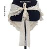 White Lace Triangle Fringe Lace Hip Scarf Belt Women's Fart Curtain Folded To Wear Small Decorative Skirt Lace Up Matching Pants