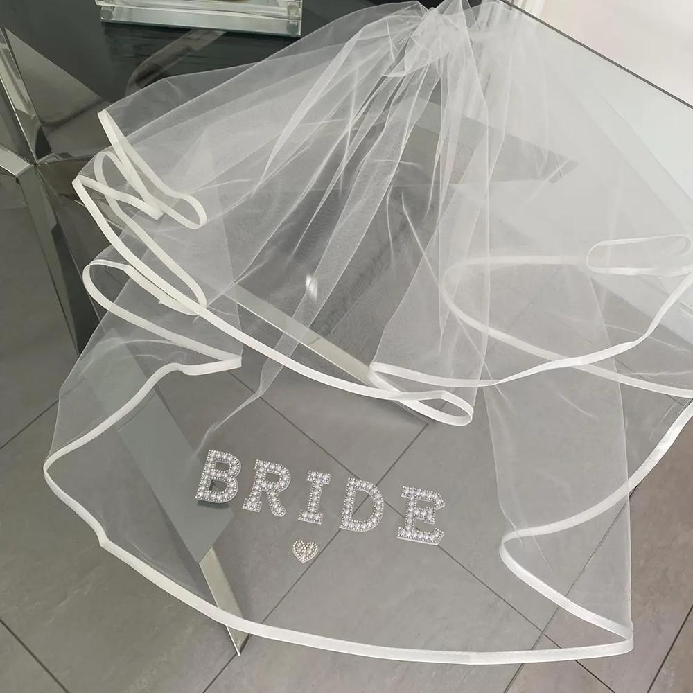 

Свадебная фата Девичник Фата невесты Свадебная фата Будущая миссис Подарок Аксессуары для невесты Подарок Свадьба Помолвка Свадебный душ 1pcs80cm