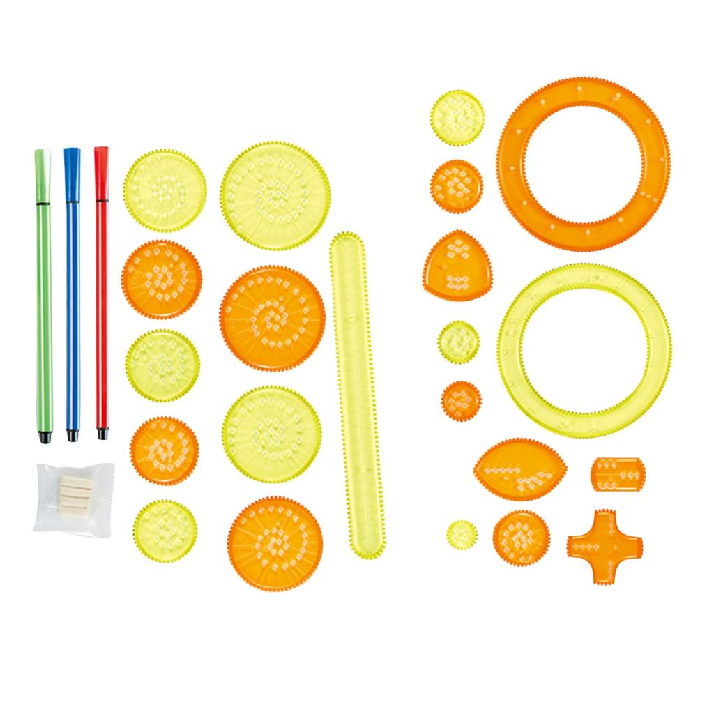 Geometry Spirograph Drawing Stencils Set Painting Template Art Crafts Creative Kids Educational Toy Variety Of Flowers Ruler