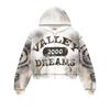Europe, America 2025 American Graffiti Printing Men's and Women's Loose Casual Zipper Hooded Sweater Trendy Brand