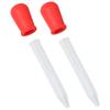 2pcs Multifunctional Transfer Pipette Silicone Calibrated Liquid Dropper for Laboratory DIY ArtRed
