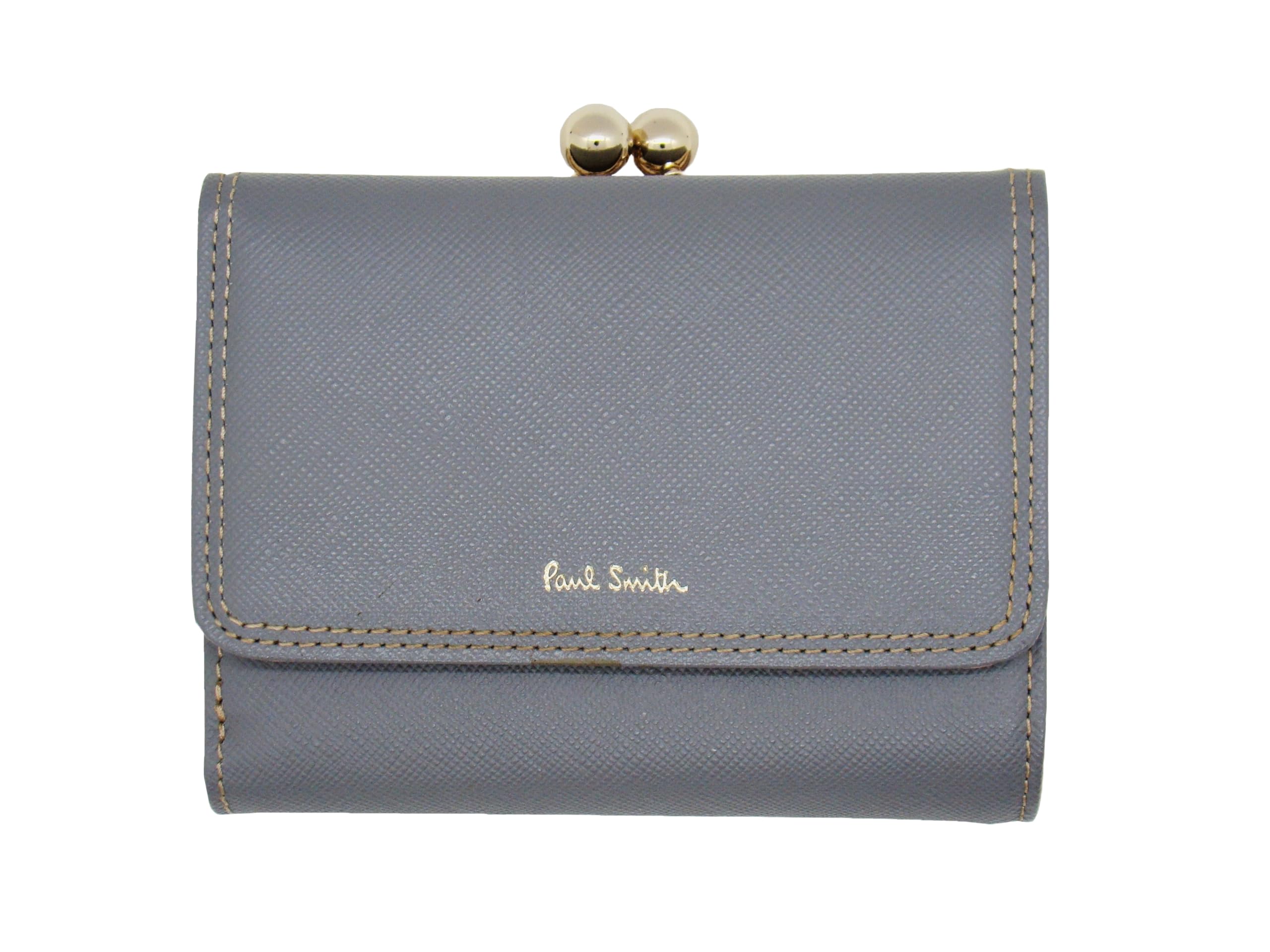

Серый женский кошелек Paul Smith Crossgrain с двойным сложением и застежкой,