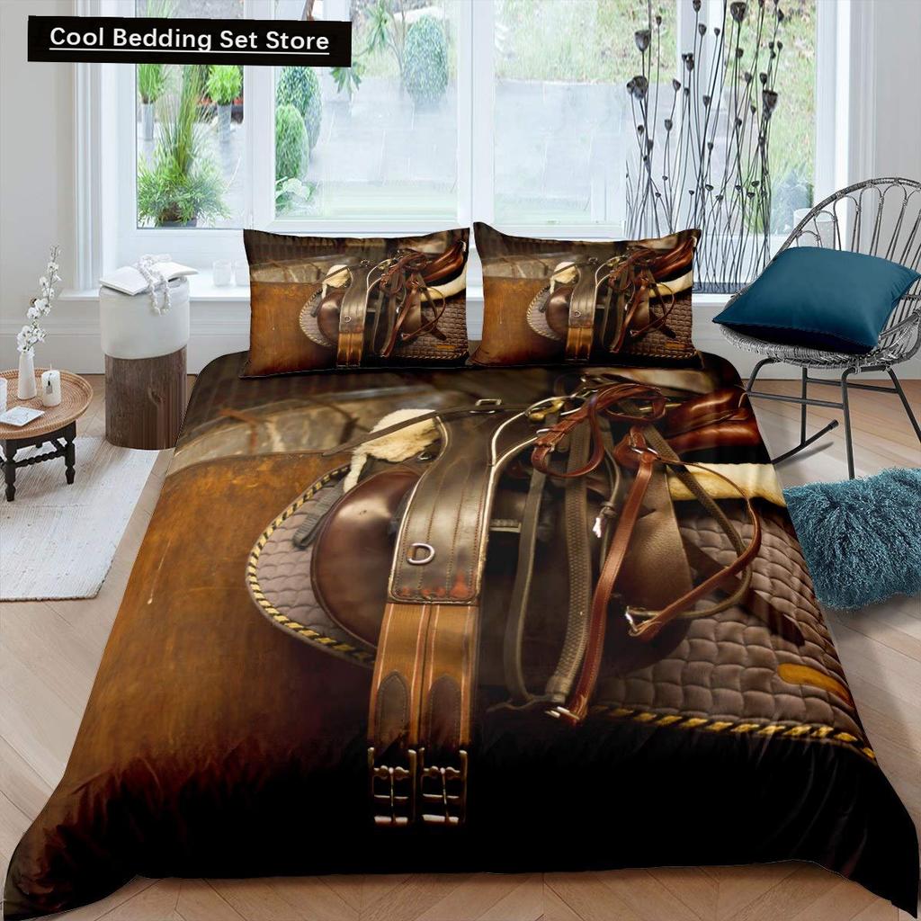 Westernowy Kowbojski Zestaw Pościeli King Queen w Stylu Vintage Rodeo Poszwa na Kołdrę Męska Młodzieżowa Chłopięca Koń Poszwa na Kołdrę Poliestrowa Poszwa na Kołdrę