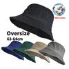 Chapéu de Balde XXL 63cm Cabeça Grande para Homens Algodão Puro Panamá Tamanho Plus Hip Hop Chapéu de Pescador Homem Coreano Mulheres 63cm Chapéu de Sol